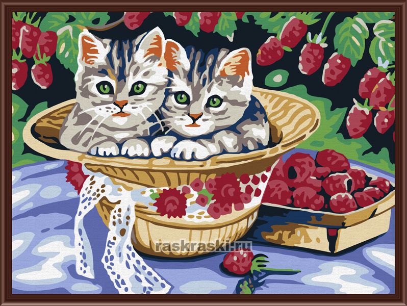 Color Kit / Картина по номерам «Котята в саду» Color KIT CE013
