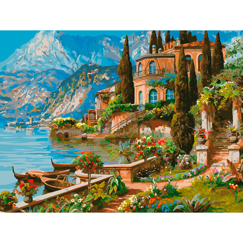 Белоснежка / Картина по номерам «Вилла на озере Комо» Баскаков А. 956-AS