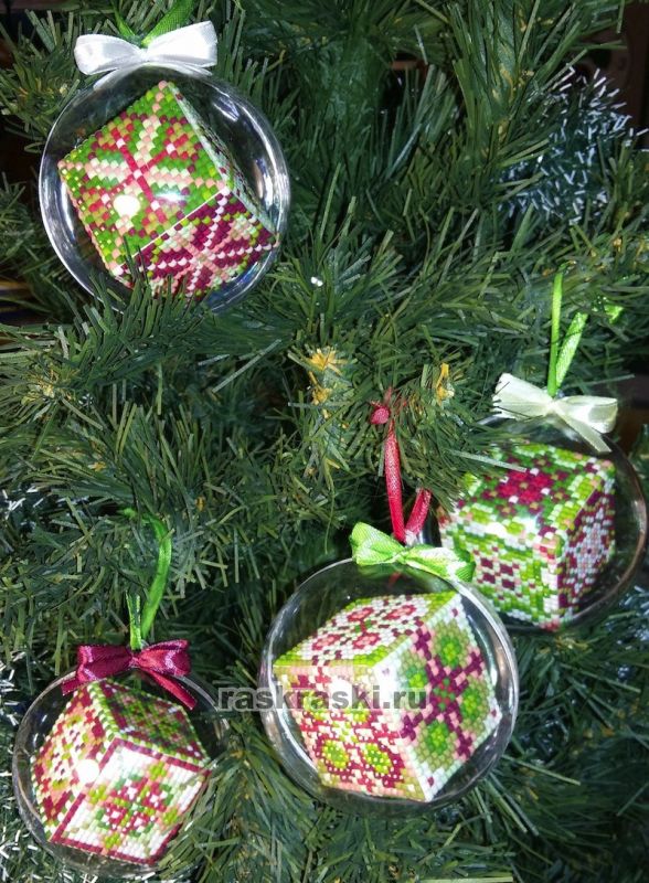 Набор мозаичных шаров Яркие грани «Рождественские 1-4» Яркие грани DS429