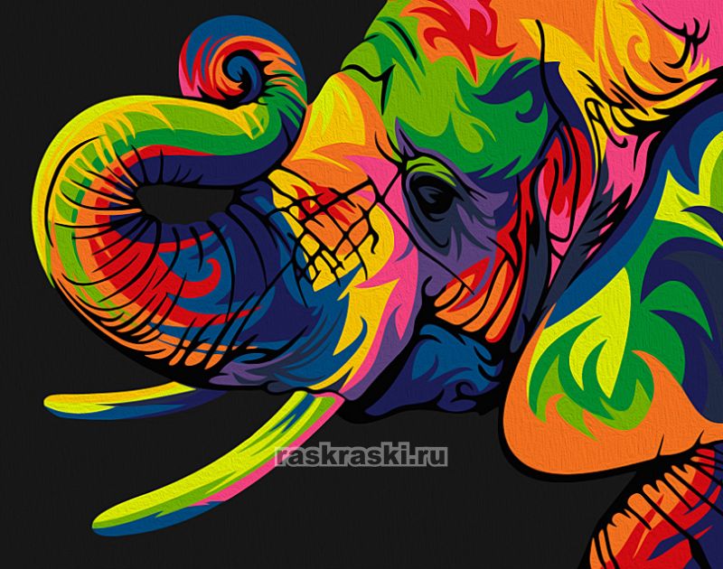 Артвентура / Картина по номерам «Радужный слон Ваю Ромдони» Артвентура MINI16130032