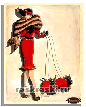 Папертоль Магия Хобби «Дама со скотч терьерами», 20х25 см Папертоль «Дама со скотч терьерами» Магия Хобби РТ150127