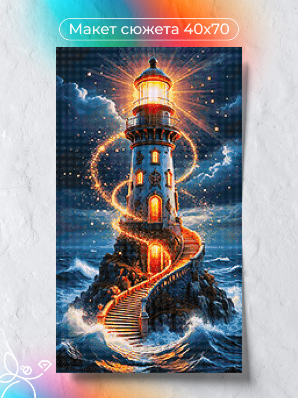 Алмазная мозаика Гранни «Маяк судьбы» (70х40 см, полная выкладка, квадратные стразы) Маяк судьбы Гранни AG3258
