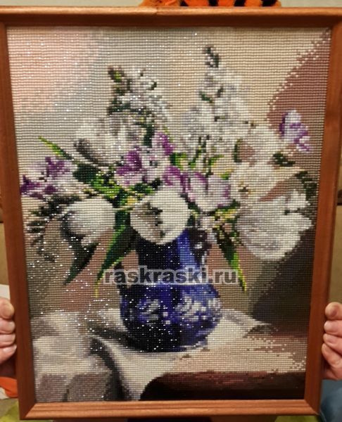Алмазная Живопись «Белые тюльпаны» Алмазная живопись АЖ-1503