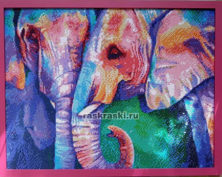 Алмазная живопись «Мудрость слонов» Алмазная живопись АЖ-1385
